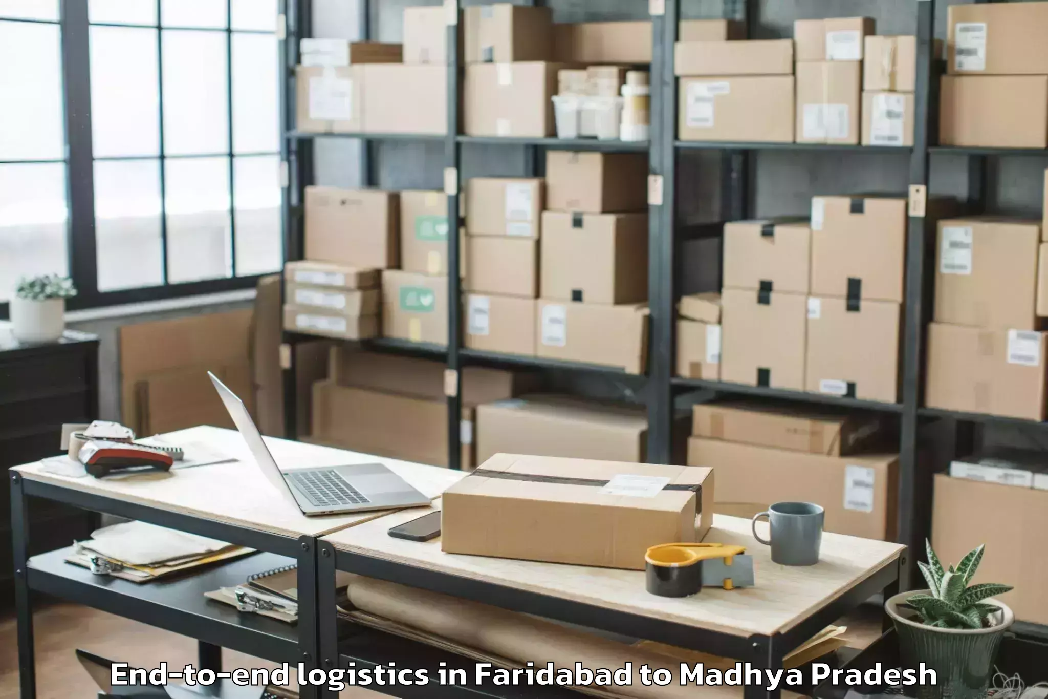 Book Faridabad to Manawar End To End Logistics Online